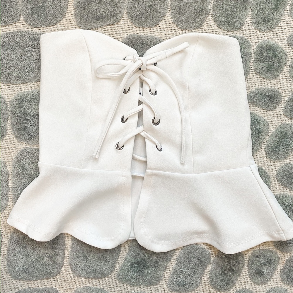 Tie peplum top